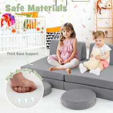 Load image into Gallery viewer, 6-Piece Kids Play Sofa Set, Convertible Toddler Couch
