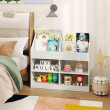 Load image into Gallery viewer, Kids Bookshelf, Wooden Toddler Toy Organizer
