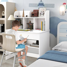 Load image into Gallery viewer, Kids Wooden Study Desk with Drawer and Storage Shelf

