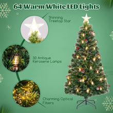 Load image into Gallery viewer, 5FT/6FT Pre-lit Fiber Optic Christmas Tree
