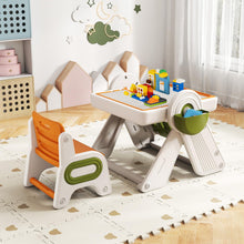 Load image into Gallery viewer, 6-in-1 Multi-activity Children Table &amp; Chair Folding Art Easel Set
