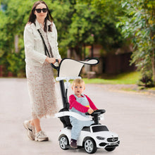 Load image into Gallery viewer, 3-in-1 Ride on Push Car with Adjustable Canopy and Steering Push Bar
