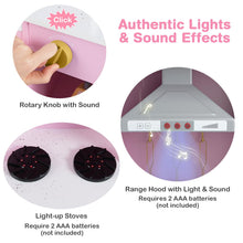 Load image into Gallery viewer, Wooden Pretend Play Kitchen with Real Sounds and Lights
