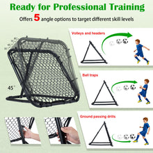 Load image into Gallery viewer, Foldable Football Rebounder Net, Football Training Net with Metal Frame, Adjustable Soccer Target Goal
