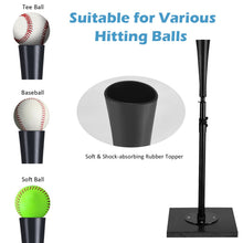Load image into Gallery viewer, Height Adjustable Baseball Batting Tee with Soft Rubber Topper
