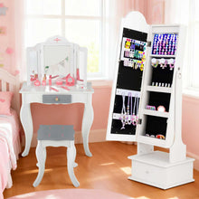 Load image into Gallery viewer, Kids Jewelry Cabinet Children Jewelry Organizer with Lights
