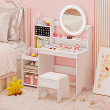 Load image into Gallery viewer, Make Up Pretend Dresser Desk Chair Set for Playroom Kids Room
