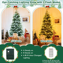 Load image into Gallery viewer, 6ft Pre-Lit Artificial Christmas Tree with 350 LED Lights
