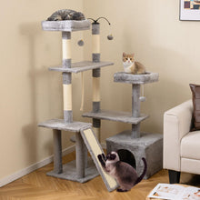Load image into Gallery viewer, 136cm Tall Multi-Layer Cats Tower with 2 Padded Perches
