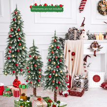 Load image into Gallery viewer, Artificial Xmas Tree Set of 3 with PVC Branch Tips and Warm White LED Lights
