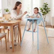 Load image into Gallery viewer, 4-in-1 Convertible Baby High Chair with 2 Heights Removable Double Tray
