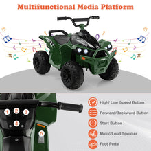 Load image into Gallery viewer, Kids Electric Quad Bike, 12V Battery Powered Toy Car with Music, Lights, Horn
