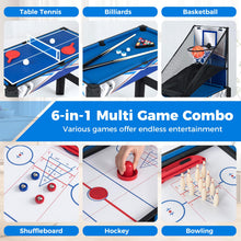 Load image into Gallery viewer, 6 in 1 Combo Tables for Game Room, Arcade, Party
