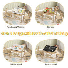 Load image into Gallery viewer, Kids Table and Chairs 4 in 1 Wooden Activity Desk Set (Robot Shape)
