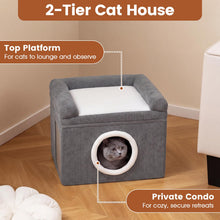 Load image into Gallery viewer, Cat House for Indoor Cats, Foldable Cat Condo
