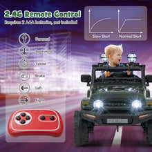 Load image into Gallery viewer, Kids Ride on Car, 12V Licensed Toyota FJ Car with Remote Control, Lights, Music, Horn, Wireless
