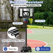 Load image into Gallery viewer, 12FT Portable Basketball Set with 44" Backboard, Wheels
