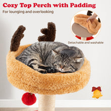 Load image into Gallery viewer, Christmas Cat Tree with Bed 80 CM Modern Kitten Tower with Sisal Scratching Post
