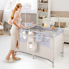 Load image into Gallery viewer, 5-In-1 Baby Bassinet Crib Bedside Sleeper Nursery Center
