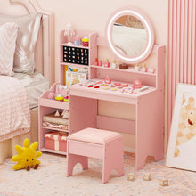 Load image into Gallery viewer, Make Up Pretend Dresser Desk Chair Set for Playroom Kids Room
