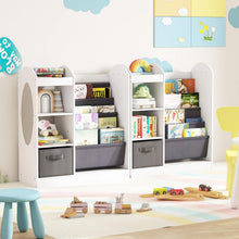 Load image into Gallery viewer, Kids Bookshelf, Toy Storage Organizer with Full-Length Mirror
