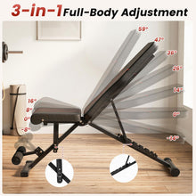 Load image into Gallery viewer, Adjustable Foldable Dumbbell Bench, Heavy-Duty Iron Frame Strength Training Bench
