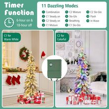 Load image into Gallery viewer, 4FT/5FT Artificial Slim Xmas Tree with PVC Branch Tips
