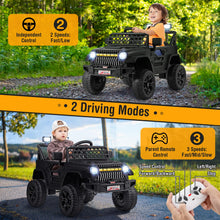 Load image into Gallery viewer, Kids Ride on Car, 12V Battery Powered Toy Car with Remote Control, Lights, Music, Horn
