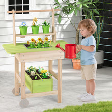 Load image into Gallery viewer, Mud Kitchen, Outdoor Kids Play Kitchen with Removable Pots
