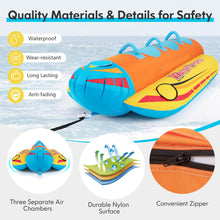 Load image into Gallery viewer, 1-3 Riders Inflatable Hot Dog Towable with EVA Seat Pads
