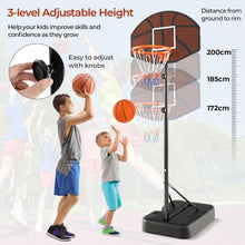 Load image into Gallery viewer, 5.6FT-6.5FT Height Adjustable Basketball Goal System
