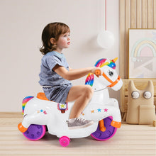 Load image into Gallery viewer, Kids Electric Motorbike, 12V Ride on Unicorn with Training Wheels

