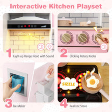 Load image into Gallery viewer, Kids Play Kitchen, Children Toy Kitchen with Realistic Lights
