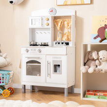 Load image into Gallery viewer, Wooden Play Kitchen for Kids with 3 Adjustable Heights with Stoves and Ice Maker
