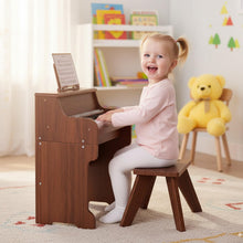 Load image into Gallery viewer, 25 Lighted Keys Kids Piano Keyboard with Stool and Adjustable Speed
