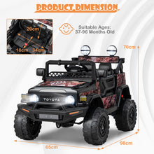 Load image into Gallery viewer, 12V Licensed Toyota FJ Off Road Truck with Remote Control
