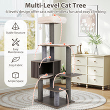 Load image into Gallery viewer, Multi-level Cat Tree for Indoor Cat with Cushion Top Perch
