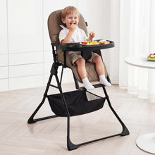 Load image into Gallery viewer, Compact High Chair with 3-Position Adjustable Dishwashable Tray
