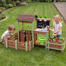 Load image into Gallery viewer, Fir Wood Barnyard Pretend Toy with Raised Planter Box
