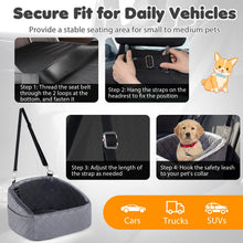 Load image into Gallery viewer, Dog Car Seat, Soft Travel Dog Booster Seat with Safety Straps

