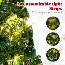 Load image into Gallery viewer, 4FT/5FT Pre-Lit Christmas Tree, Fiber Optic Artificial Xmas Trees
