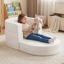 Load image into Gallery viewer, Kids Sofa Bed, 3-in-1 Convertible Modular Toddler Play Couch Lounger
