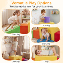 Load image into Gallery viewer, Toddler Climb and Crawl Foam Play Set, 6 Piece Educational Soft Foam Climbing Blocks
