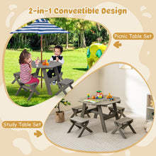 Load image into Gallery viewer, Kids Wooden Toddler Garden Table with 4 Stools
