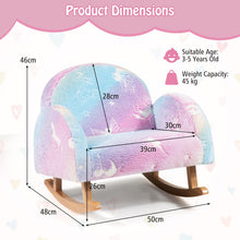 Load image into Gallery viewer, Upholstered Flannel Children Armchair with Anti-Slip Foot Pads

