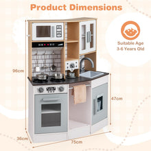 Load image into Gallery viewer, Wooden Kitchen Playset with Sound and Light for Boys Girls
