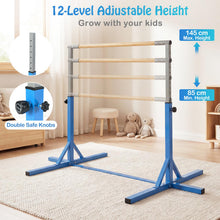 Load image into Gallery viewer, Gymnastics Training Bar, 85-145cm/90-150cm Height Adjustable Horizontal Kip Bars with Non-slip Pads
