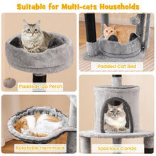 Load image into Gallery viewer, Cat Tree, 144cm Tall Cat Tower with Condo, Scratching Posts &amp; Sisal Board
