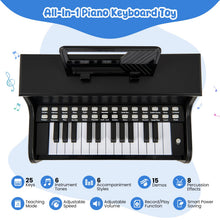Load image into Gallery viewer, 25 Lighted Keys Kids Piano Keyboard with Stool and Adjustable Speed
