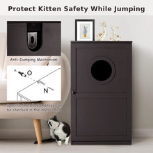 Load image into Gallery viewer, 2-Tier Hidden Wooden Cat Litter Box Enclosure
